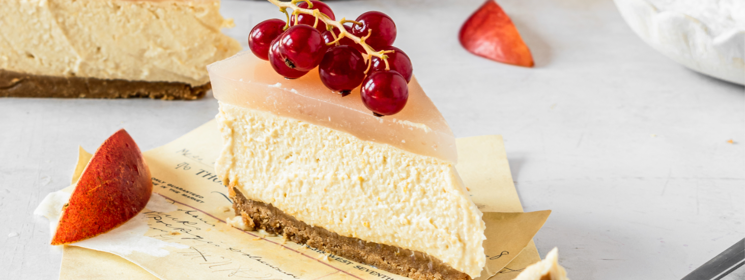 GlutenFree Peach Bellini Cheesecake Florida Crystals